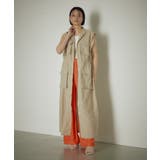 BEG | 【earthy_】ナイロンロングベストワンピース | PAL GROUP OUTLET