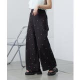 BLK | 【mystic】ラインストーンパンツ | PAL GROUP OUTLET