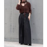 【RAY CASSIN】ステッチ入りベルト付きワイドタックスラックスPT | PAL GROUP OUTLET | 詳細画像18