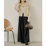 【RAY CASSIN】ステッチ入りベルト付きワイドタックスラックスPT | PAL GROUP OUTLET | 詳細画像1