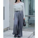 【RAY CASSIN】ステッチ入りベルト付きワイドタックスラックスPT | PAL GROUP OUTLET | 詳細画像31