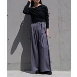 【RAY CASSIN】ステッチ入りベルト付きワイドタックスラックスPT | PAL GROUP OUTLET | 詳細画像34
