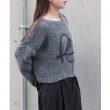 【RAY CASSIN】ループロゴルーズ短丈ニット | PAL GROUP OUTLET | 詳細画像33 