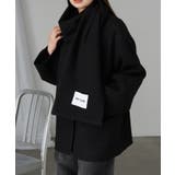 BLK | 【RAY CASSIN】マフラー付きジャケットコート | PAL GROUP OUTLET