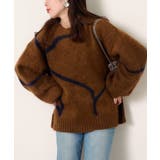 BROWN | 【CIAOPANIC TYPY】ニュアンス柄シャギーニット | PAL GROUP OUTLET