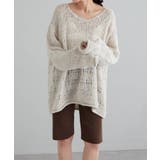【earthy_】透かしボーダーオーバーニット | PAL GROUP OUTLET | 詳細画像6 