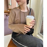【Kastane】カットリブ紐カーディガン | PAL GROUP OUTLET | 詳細画像5