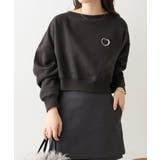 BLK | 【mystic】ブローチ付きスウェット | PAL GROUP OUTLET