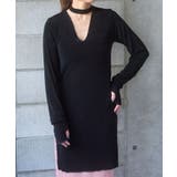 BLACK | 【Pasterip】Sheer rib tie tunic | PAL GROUP OUTLET