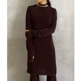 BROWN | 【Pasterip】Sheer rib tie tunic | PAL GROUP OUTLET