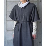 CHARCOAL | 【Pasterip】Double face design poncho | PAL GROUP OUTLET
