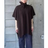 BROWN | 【Pasterip】Double face design poncho | PAL GROUP OUTLET