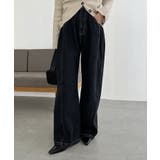 BLACK | 【CAPRICIEUX LE'MAGE】サイドタックデニム | PAL GROUP OUTLET