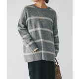 gray | 【un dix cors】ボーダーモヘアシャギーニット | PAL GROUP OUTLET