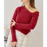 RED | 【Chico】ワンショルデザインアンゴラニット | PAL GROUP OUTLET