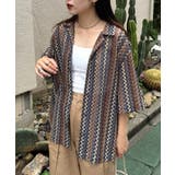 BROWN | 【CIAOPANIC TYPY】レースシアーストライプ柄ルーズシャツ | PAL GROUP OUTLET