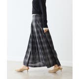 BK | 【RIVE DROITE】シアーチェックプリーツSK | PAL GROUP OUTLET