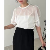 【CAPRICIEUX LE'MAGE】メッシュパフフレアTOPS | PAL GROUP OUTLET | 詳細画像9 