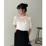 【CAPRICIEUX LE'MAGE】メッシュパフフレアTOPS | PAL GROUP OUTLET | 詳細画像10 