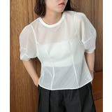 【CAPRICIEUX LE'MAGE】メッシュパフフレアTOPS | PAL GROUP OUTLET | 詳細画像20 