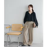 【Discoat】メモリーサテンギャザースキッパーブラウス | PAL GROUP OUTLET | 詳細画像21 