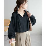【Discoat】メモリーサテンギャザースキッパーブラウス | PAL GROUP OUTLET | 詳細画像14 