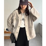 【Discoat】Fレザーコントラストカラーカバーオール | PAL GROUP OUTLET | 詳細画像19