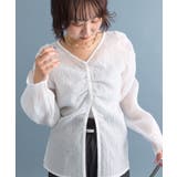 【mystic】Vシャーリングブラウス | PAL GROUP OUTLET | 詳細画像1