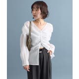 【mystic】Vシャーリングブラウス | PAL GROUP OUTLET | 詳細画像4