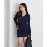 【RAY CASSIN】長袖スキッパーポロ刺繍ミニOP | PAL GROUP OUTLET | 詳細画像1 