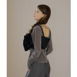 【Chico】フリルベアキャミ+ベロアトップスSET | PAL GROUP OUTLET | 詳細画像4 