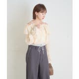 【mystic】[mline]シャギーフリル オフショルブラウス | PAL GROUP OUTLET | 詳細画像1 