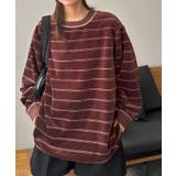 【Discoat】ベロアボーダークルーネック | PAL GROUP OUTLET | 詳細画像9 