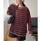 【Discoat】ベロアボーダークルーネック | PAL GROUP OUTLET | 詳細画像10 