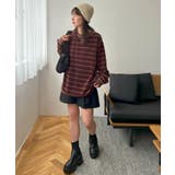 【Discoat】ベロアボーダークルーネック | PAL GROUP OUTLET | 詳細画像11 