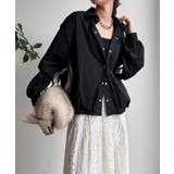 BK | 【DouDou】W サイドラインシャツブルゾン | PAL GROUP OUTLET