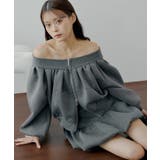 CGRY | 【Chico】オフショルジップSWT | PAL GROUP OUTLET