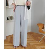 ペールブルー | 【Discoat】ベルト付よくばりタックパンツ | PAL GROUP OUTLET