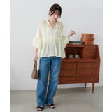 【Discoat】【India】袖フレアスキッパーブラウス | PAL GROUP OUTLET | 詳細画像17 