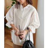 オフホワイト | 【Discoat】ピンタックスキッパーブラウス | PAL GROUP OUTLET