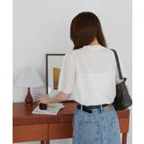 【Discoat】ミニブークレ肩ギャザー半袖プルオーバー | PAL GROUP OUTLET | 詳細画像3 