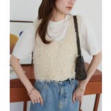 【Discoat】ミニブークレ肩ギャザー半袖プルオーバー | PAL GROUP OUTLET | 詳細画像7 