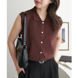 【Discoat】サラモチ衿付き前開きノースリーブ | PAL GROUP OUTLET | 詳細画像19 