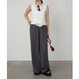 【SHENERY】ハイウエストタックワイドパンツ | PAL GROUP OUTLET | 詳細画像3 
