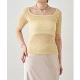 YEL | 【SHENERY】バックデザインリブトップス | PAL GROUP OUTLET