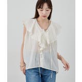 【SHENERY】ストライプフリルカラーブラウス | PAL GROUP OUTLET | 詳細画像24 