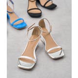 SIL | 【SHENERY】スクエアトゥウェッジサンダル | PAL GROUP OUTLET