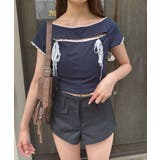 【mystic】[mline]バストリボンカットソー | PAL GROUP OUTLET | 詳細画像1 