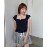 【mystic】[mline]シャーリングフレンチブラウス | PAL GROUP OUTLET | 詳細画像20 