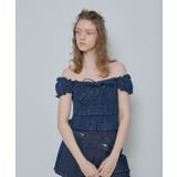 【mystic】[mline]シャーリングフレンチブラウス | PAL GROUP OUTLET | 詳細画像24 